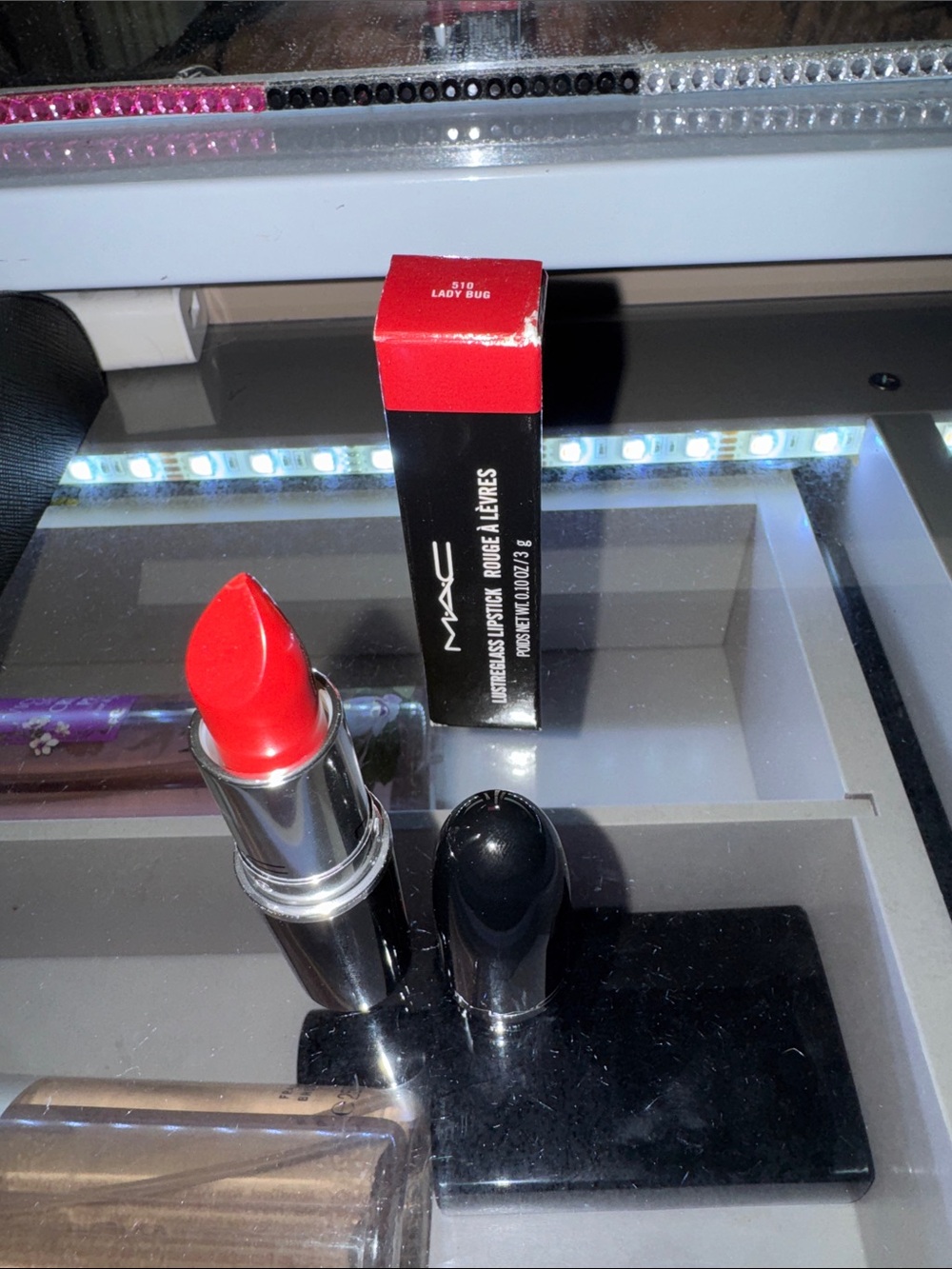 MAC Cosmetics Lady Bug Red Lipstick - Vibrant Red Cream - Picture 1 of 1